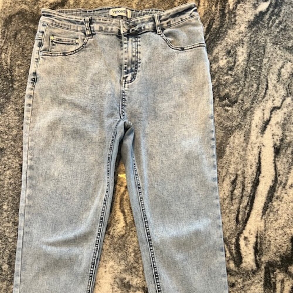 VIPONES denim jeans size 14 comfort style stretch skinny high‎ waist style 157